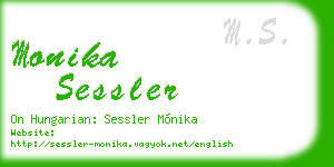 monika sessler business card
