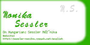 monika sessler business card